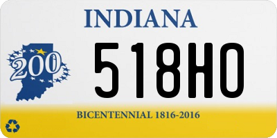 IN license plate 518HO