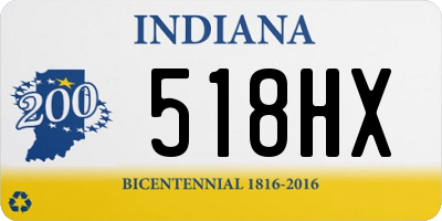 IN license plate 518HX