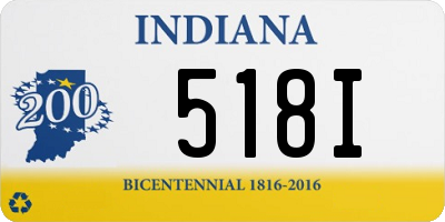 IN license plate 518I