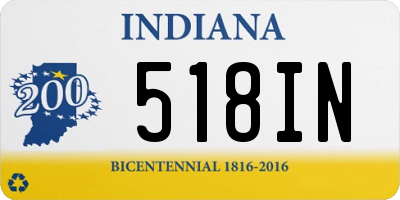 IN license plate 518IN