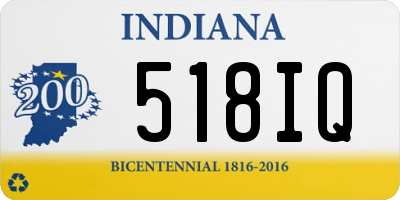 IN license plate 518IQ