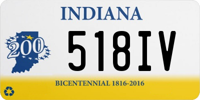 IN license plate 518IV