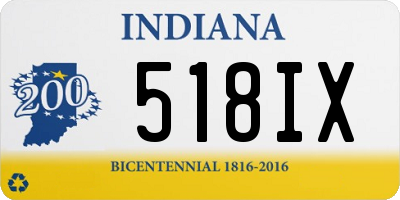 IN license plate 518IX