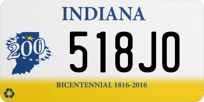 IN license plate 518JO