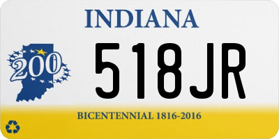 IN license plate 518JR