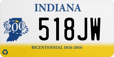 IN license plate 518JW