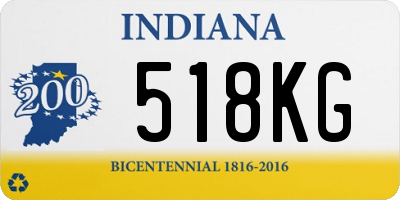 IN license plate 518KG