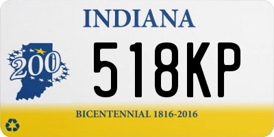 IN license plate 518KP