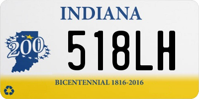 IN license plate 518LH