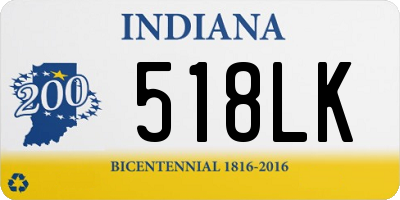 IN license plate 518LK