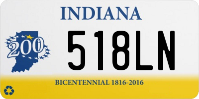 IN license plate 518LN