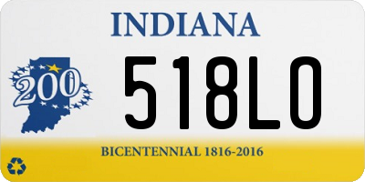 IN license plate 518LO