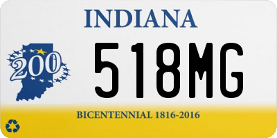 IN license plate 518MG