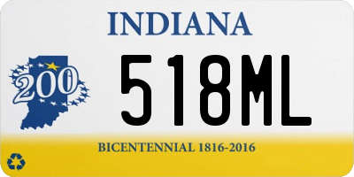 IN license plate 518ML