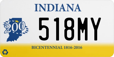 IN license plate 518MY