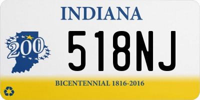 IN license plate 518NJ