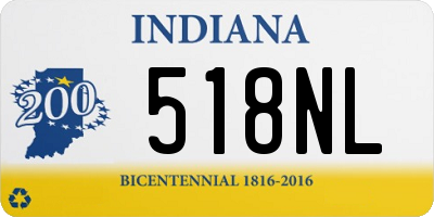 IN license plate 518NL