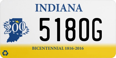 IN license plate 518OG