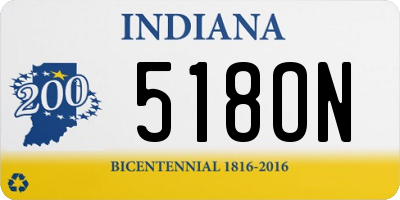 IN license plate 518ON
