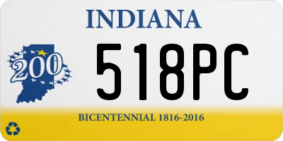 IN license plate 518PC