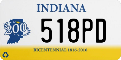 IN license plate 518PD