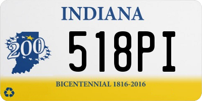 IN license plate 518PI