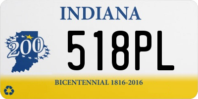 IN license plate 518PL