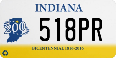 IN license plate 518PR