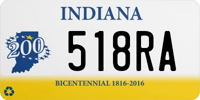 IN license plate 518RA