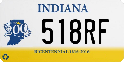 IN license plate 518RF