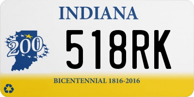 IN license plate 518RK