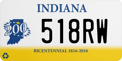 IN license plate 518RW
