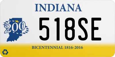 IN license plate 518SE