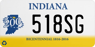 IN license plate 518SG