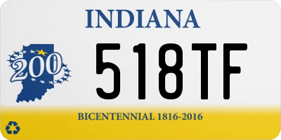 IN license plate 518TF