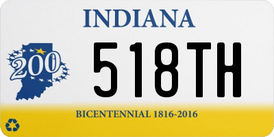 IN license plate 518TH