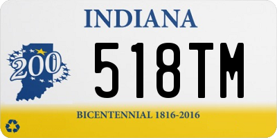 IN license plate 518TM