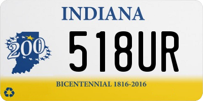 IN license plate 518UR