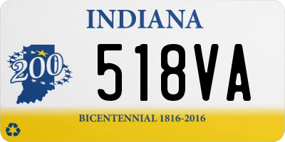 IN license plate 518VA