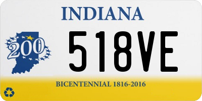 IN license plate 518VE