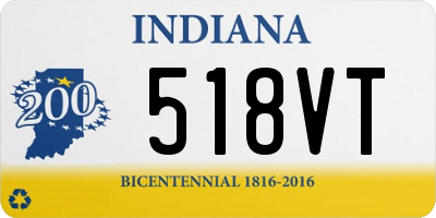 IN license plate 518VT