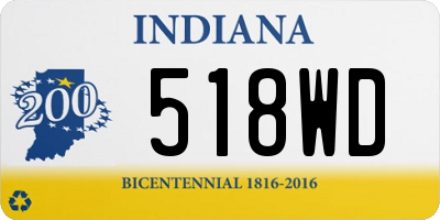 IN license plate 518WD