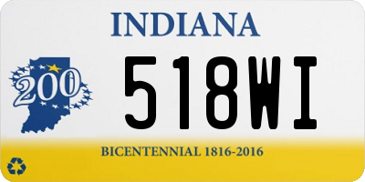 IN license plate 518WI