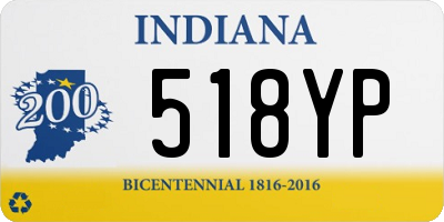 IN license plate 518YP