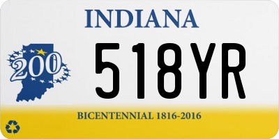 IN license plate 518YR