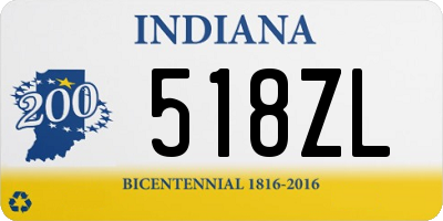 IN license plate 518ZL