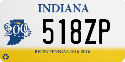 IN license plate 518ZP