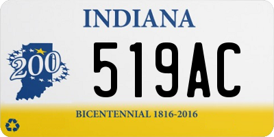 IN license plate 519AC