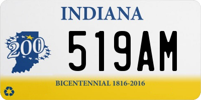 IN license plate 519AM