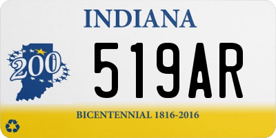 IN license plate 519AR